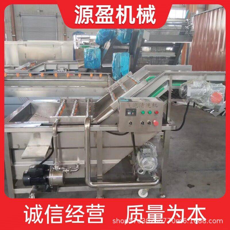 全自动压喷淋果蔬气泡清洗机黄桃苹果清洗设备商用洗菜机厂家