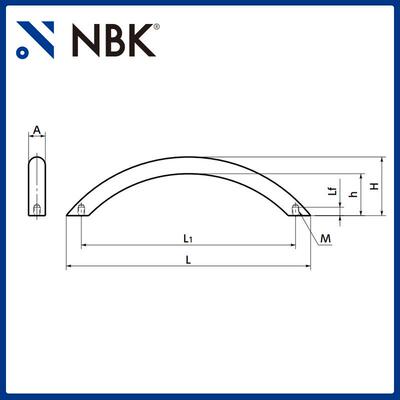 NBK UAH 钢拱形拉手 数控机床门把手机械配件零件 厂家直供
