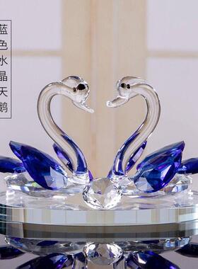 正品采购产粉天红色紫水件晶鹅装饰品，客厅装饰品，汽车内品部配