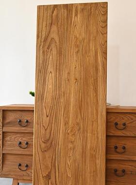 老榆木大板木面板复桌古原木F98T7M97吧台架飘窗实一字板书茶台板