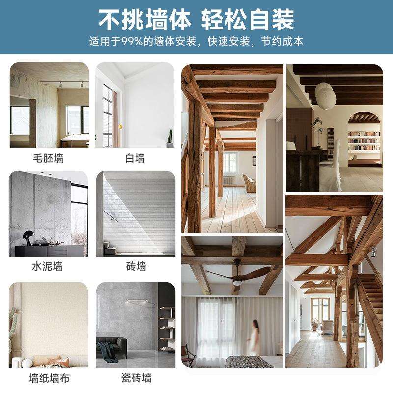 爆款pu假梁木圆吊顶装柱饰木梁PU老木造型榆装修仿真木CXP板工厂