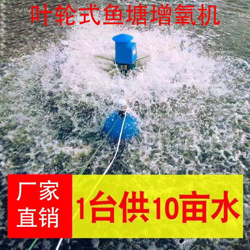 叶轮式鱼塘增氧机 三浮球叶轮式增氧泵 大鱼塘养鱼虾塘增氧机