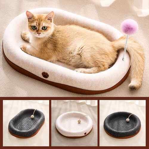 不掉屑猫抓板圆形猫窝耐抓磨爪加厚保暖四季宠物剑麻小狗狗睡垫子