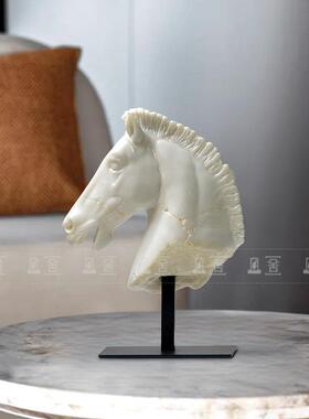 现代简约玄侘中寂古风创意件艺术马头摆样板房客厅关电FSB734视柜