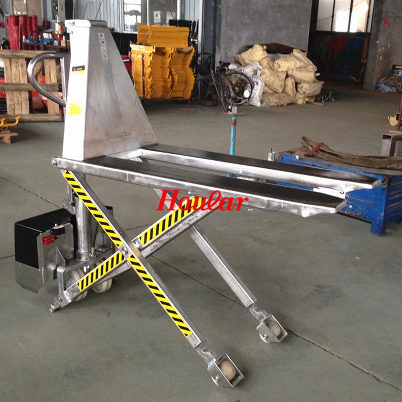 不锈钢剪式液压搬运车1吨电动剪式液压升车04不锈钢剪式叉车