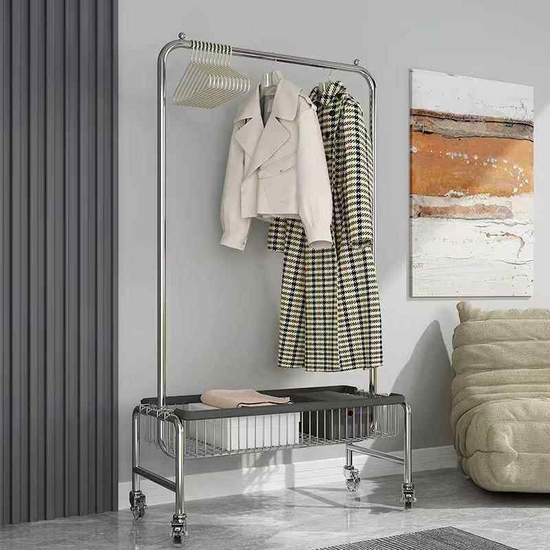 移落地挂衣架动多功能纳架子服网装店展示架收红直播拍照架置落地