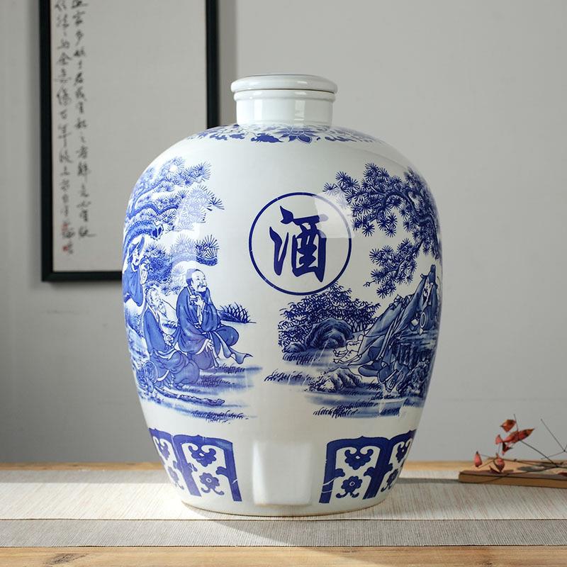 景德镇陶瓷酒坛10斤20斤30斤50斤100斤酒坛子空酒缸密封酒罐