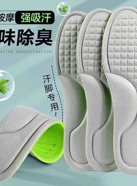Sweat-absorbing insoles for men, designed to prevent odor an