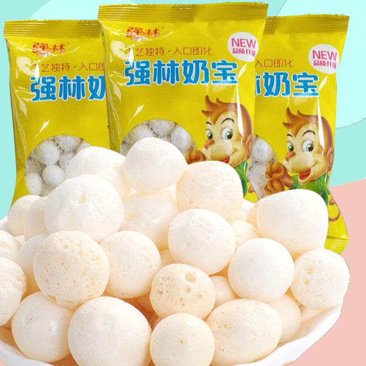 强林AD钙奶宝奶豆80后怀旧零食儿童入口即化袋装原味膨化食品图片