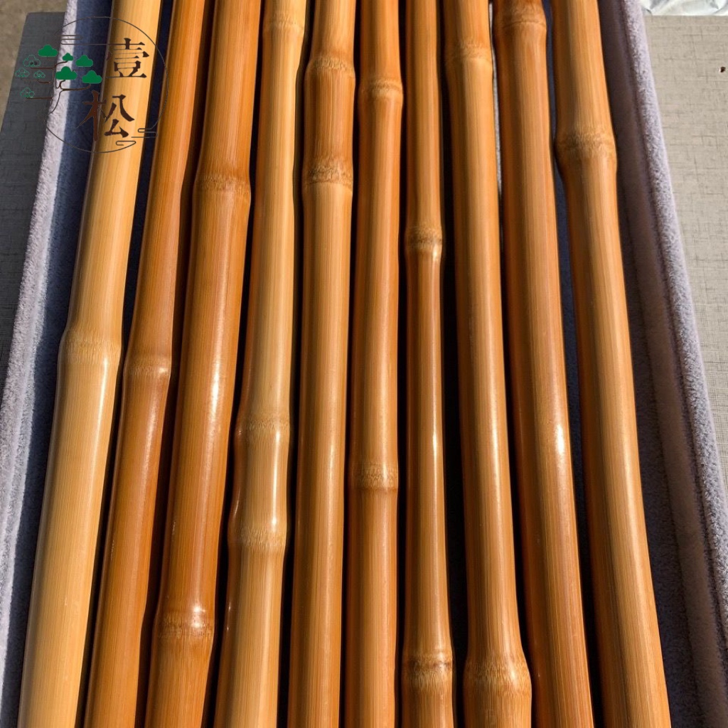 于谦同款实心玉竹高密竹料老料文玩手把件雕刻竹节竹棍红皮料