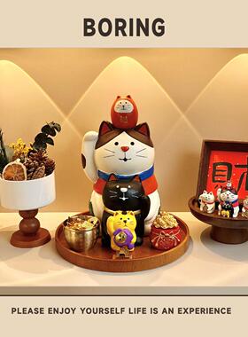 2026新款招财猫客厅桌面装饰品家居玄关入户收纳摆件乔迁新居礼品