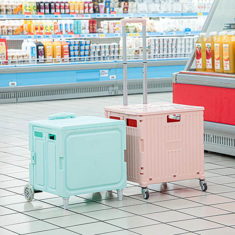 书箱收纳箱学生用2779-278教室书整理收盒带轮拉杆可折纳叠装透明