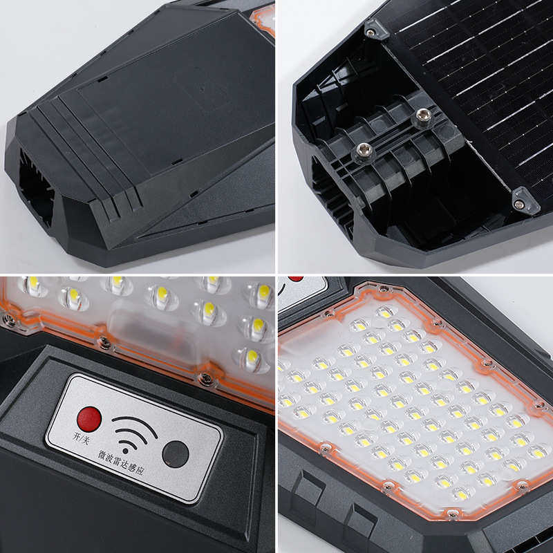 太阳能工程智能遥控高亮路灯感应高杆一体化100w150w200w人体灯
