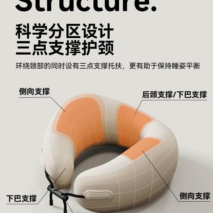 洞旅行颈枕觉脖子头枕飞机睡F976TT7H携u形枕护颈脖枕便u睡型枕