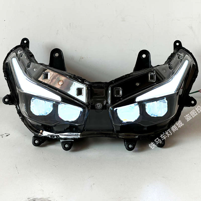 适用光阳KRV180 RKH150大灯总成改装LED激光透镜Racing H150车灯