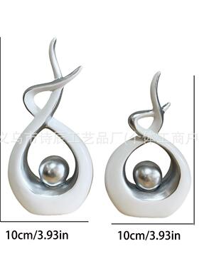 高级抽象轻奢风声水起树脂摆件客厅电视柜玄关博古架装饰工艺