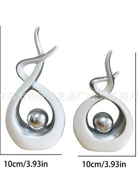 高级抽象轻奢风声水起树脂摆件客厅电视柜玄关博古架装饰工艺