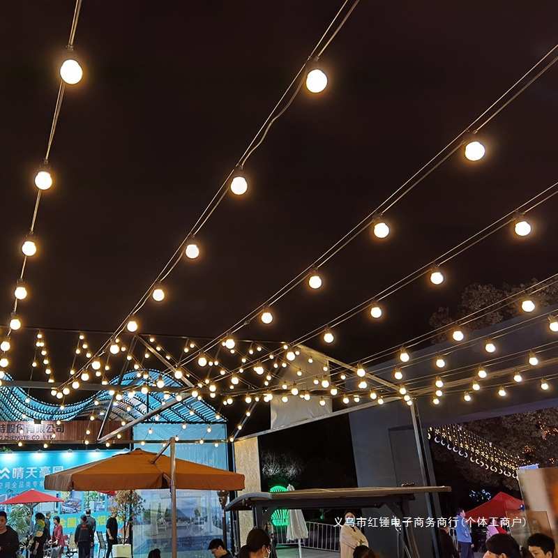 G50彩灯大灯泡串灯帐篷户外露营防水led氛围天幕装饰庭院亮化灯串