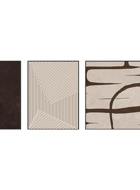 抽象艺术简客厅三装饰画侘寂风极20240513轻高级感沙发奢背景墙联