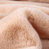 涤纶纯色1200g高低毛面料服饰绒布15 18毛高兔毛绒经编超柔无光料