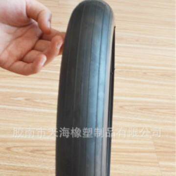 农用播种机镇压轮胎350mmx50mm农用空心半实心直纹橡胶轮胎
