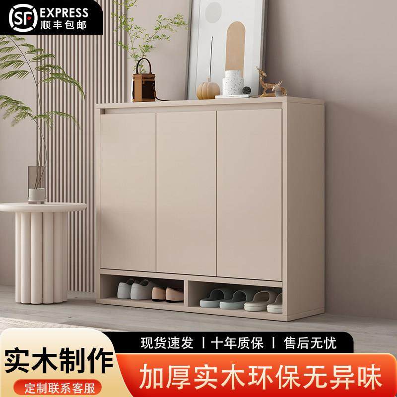 实木入门鞋柜家用门口楼道外电梯入户进门一体靠墙玄关柜2026新款,住宅家具,鞋柜,淘宝优惠券,粉丝福利购,淘宝优惠卷