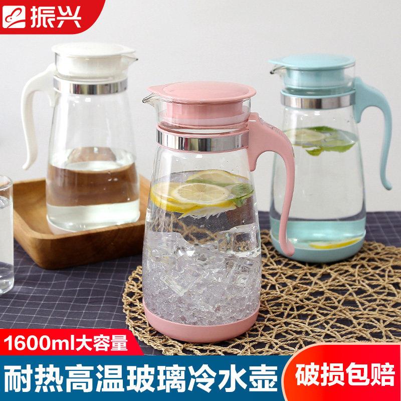 振兴玻璃冷水壶冷水家用耐热高温大容量泡茶壶凉白开 水超大冰水