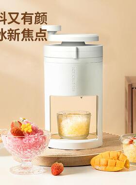 无线刨冰机手动家用小型雹冰机摆摊手摇破冰制冰机沙绵绵冰碎冰机