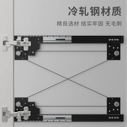 口袋门轨道衣柜回旋门滑轨五金隐藏蝴蝶门轨道折叠橱柜门伸缩导轨