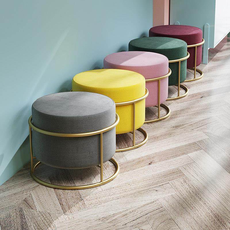 凳子家用网红小椅子布艺圆凳矮凳简约茶几凳时尚换鞋凳客厅沙发凳,住宅家具,矮凳,淘宝优惠券,粉丝福利购,淘宝优惠卷