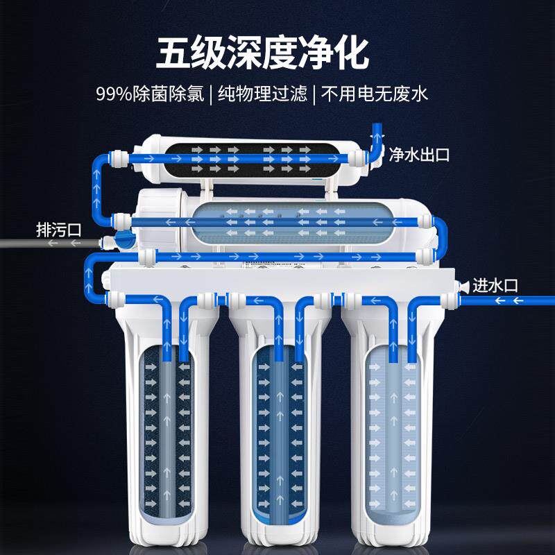 安之星净器家用直饮化房自来AZX-08UF水水净器超滤净水机厨滤水器