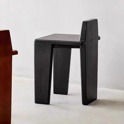 复古中古靠背北欧ALD设计师椅子家用白蜡简约凳实木小众创意餐椅