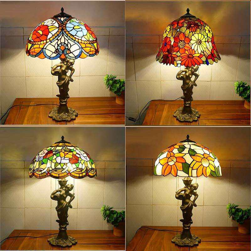 厂家田园美式田园蒂凡尼插电大台灯婚庆客厅书房卧室台灯具