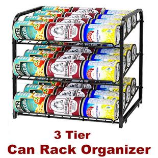 Can Rack Organizer Stackable Food Storage Dispenser Pantry