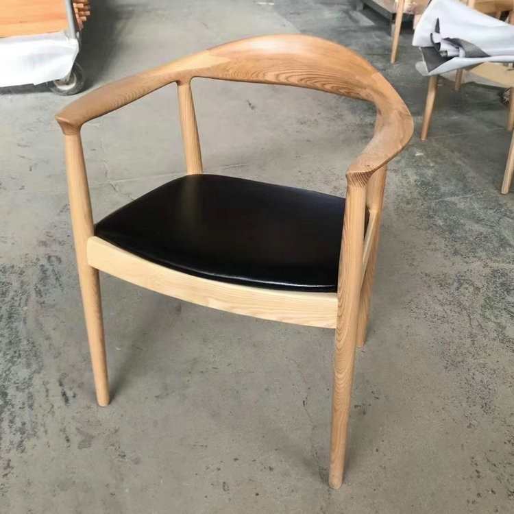 餐桌绳椅式椅实木北欧肯尼迪餐厅办公椅现代意靠背椅椅总统简约编