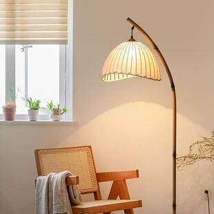 侘寂风竹艺落地灯创意覆古客厅卧床头灯室式禅意民LB-339宿装饰新