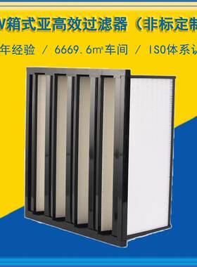 大流量亚高效空气过滤器H10高中效滤芯净化机组W型超滤节能高效