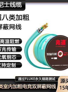 cat8纯铜 22AWG0.64MM S/FTP CABLE网络线超八类室外双屏蔽网线