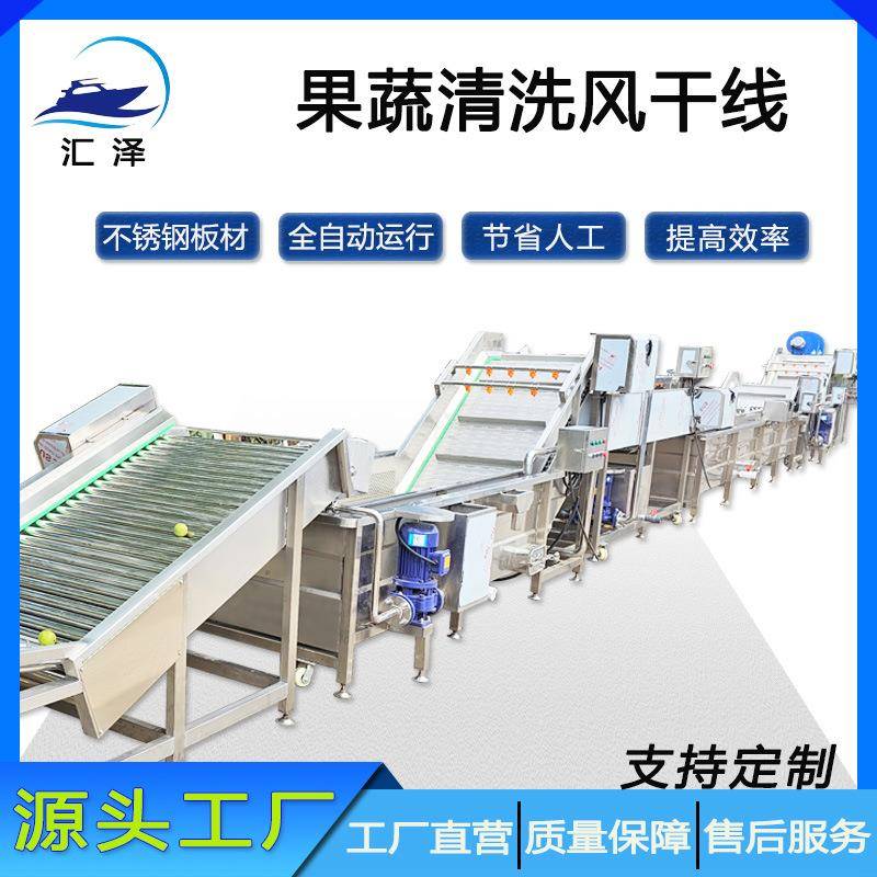 罗汉果平行毛辊清洗机成套生产线厂家直供柠檬柑橘全自动清洗机械