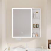 柜无缝焊接太空铝823能浴室带灯挂墙式 卫智生间单独镜箱镜带置物