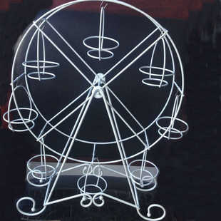 8 Cups Metal Rotating Ferris Wheel Cupcake Dessert Stand