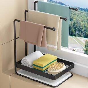 抹布沥水收纳架水池置物架厨房水槽台面清洁刷碗百洁布架厨架厨具