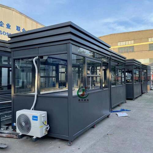 钢结构户外门卫值班岗亭移动保安亭现货停车场收费站加工镀锌岗亭