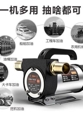 电动抽油泵12v24v通用220v柴油泵小型抽油机自吸泵加油加油机