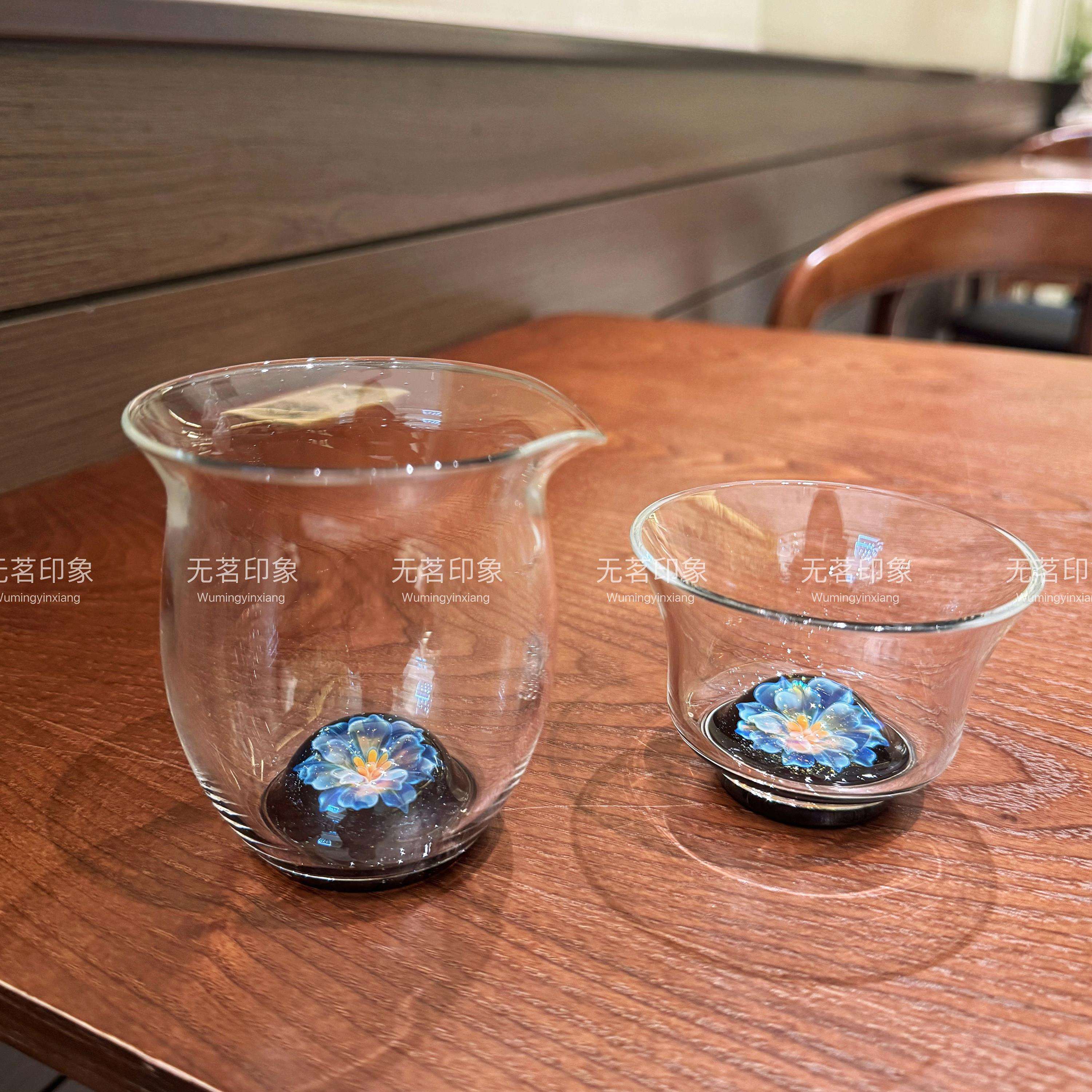 手无耳温悦公道杯主人杯滤高硼硅茶玻PHA璃分茶工功夫一人茶器具