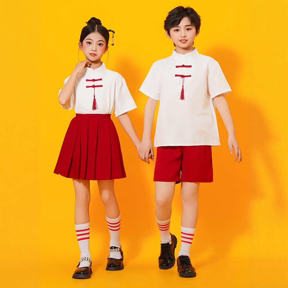 六一小学生大合唱表演服装中国风校服诗歌朗诵演出服儿童幼儿园服