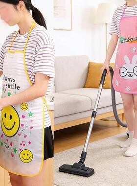 Korean-style cute princess apron, cartoon waterproof apron,