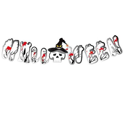 Halloween party paper plate tablecloth knife, fork and spoon