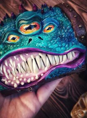 跨境大嘴恶魔盒子装饰品摆件家居庭院设计收纳盒子神秘树脂工艺品