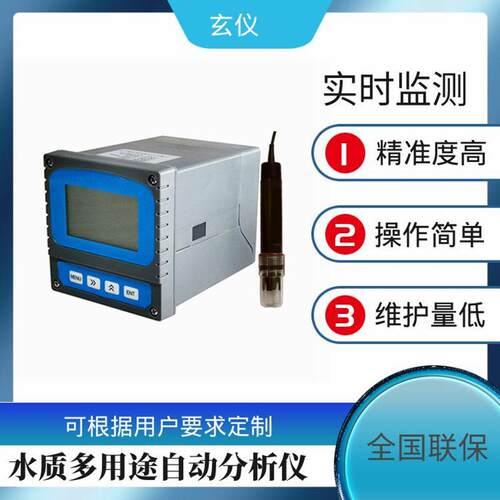 污水处理厂在线PH监测仪控制器进水口排放口PH酸碱度检测仪电极